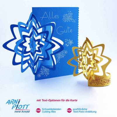 Plotterdatei Pop up – Popup Glückwunschkarte, Geburtstagskarte, Danke, gute Besserung, Grußkarte, Deko