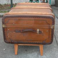 Original Berliner Koffer - um 1915 - jetzt als Couchtisch - von außen restauriert - Bild 3