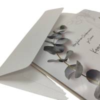 Kommunionkarte mit Umschlag Glückwunschkarte zur Kommunion Eukalyptus & Fische Bild 3