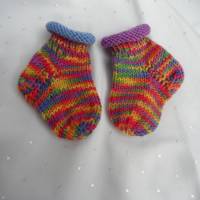Babysocken für Neugeborene - bunt - Wolle (Merino) - Baby-Socken Bild 4