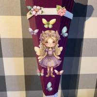 Dekoelemente für Schultüte Zuckertüte für Mädchen Elfe / Fee Lilac Nur Motive Bild 1