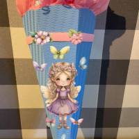 Dekoelemente für Schultüte Zuckertüte für Mädchen Elfe / Fee Lilac Nur Motive Bild 3