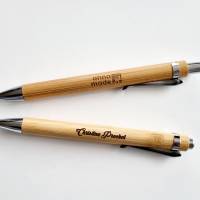 Bambus-Kugelschreiber mit Gravur Bild 1