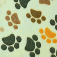 Wellnessfleece Tatzen Paws  Microfleece Plüsch Fleece 50 x 145 cm ecru ♕ Bild 3