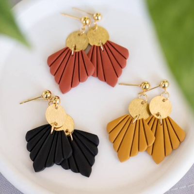 Polymer Clay Ohrringe | EVE | Ton Ohrringe | Statement Ohrringe | handgefertigt | Geschenk Freundin | Ohrschmuck