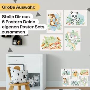 Exotische Mutter & Baby Tiere Poster-Set fürs Kinderzimmer I Babyzimmer Deko I ohne Rahmen I CreativeRobin Bild 4