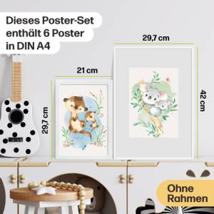 Exotische Mutter & Baby Tiere Poster-Set fürs Kinderzimmer I Babyzimmer Deko I ohne Rahmen I CreativeRobin Bild 7