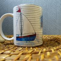 Maritime Keramik Tasse, Kaffeetasse 340 ml, Leuchtturm Bild 4