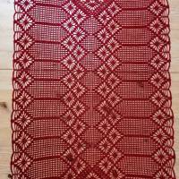 Häkeldeckchen Häkeldecke Decke Tischläufer bordeaux Handarbeit häkeln 104 cm Bild 10