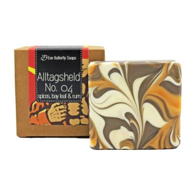 Naturseife Alltagsheld N°4 | Bay Rum - Moschus, Lorbeer, Vanille & süßer Orange, Geschenk für Männer