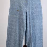 Damen Jacuard Jeans Hose Hellblau Bild 1