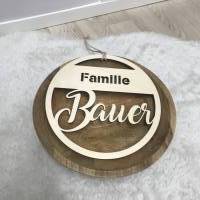 Personalisiertes Namensschild aus Holz / Türschild personalisiert Bild 1
