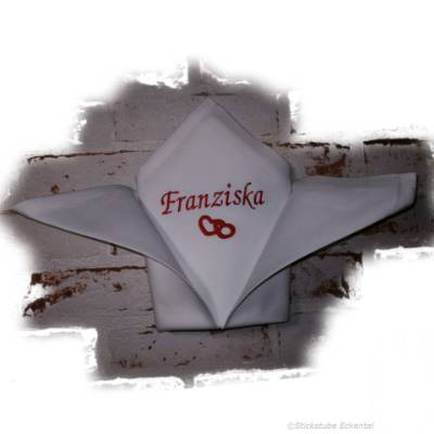 Baumwolle Stoffservietten mit Namen zur Hochzeit