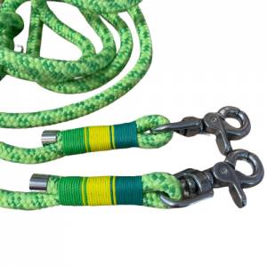 Hundeleine und Halsband Set, beides verstellbar, grün, gelb, Biothane (US-Patent) und Schnalle, 8 oder 10 mm Stärke von Bild 6