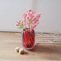 Tischdeko Windlichtglas rot Vase Teelichtglas Bild 4