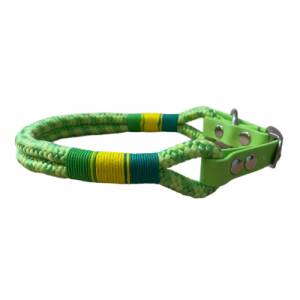 Hundehalsband, Tauhalsband, grün, gelb, Marke AlsterStruppi, mit Biothane (US-Patent) und Schnalle verstellbar Bild 6