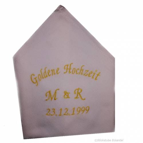 Goldene Hochzeit Initialen und Datum