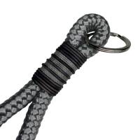 Schlüsselanhänger handgefertigt der Marke AlsterStruppi in grau, antikgrauem Leder, personalisiert ist möglich Bild 2