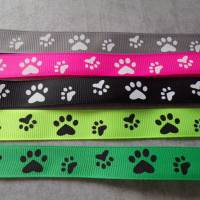 Pfoten Hund Katze Tier 15 mm  Borte Ripsband verschiedene Farben Bild 1