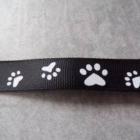 Pfoten Hund Katze Tier 15 mm  Borte Ripsband verschiedene Farben Bild 5