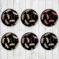 1429 - Motivcabochon Set, Glascabochons Handmade Libelle Bild 1