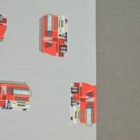 ♕ Jersey Panel Feuerwehrauto Feuerwehr 3-teilig 78 x 150 cm ♕ Bild 6