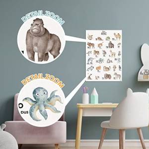 ABC Poster mit Tier Alphabet | Fürs Kinderzimmer, Kindergarten & Grundschule | A3 Größe | CreativeRobin Bild 3