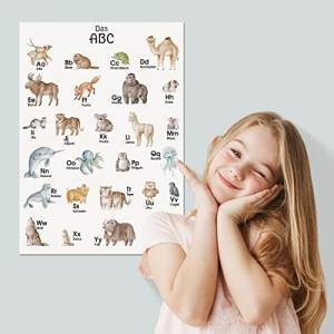 ABC Poster mit Tier Alphabet | Fürs Kinderzimmer, Kindergarten & Grundschule | A3 Größe | CreativeRobin Bild 5