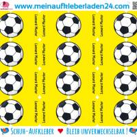 24 Schuhaufkleber | Fußball gelb + Schutzfolie  - 3 x 3 cm Bild 2
