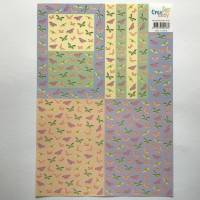 Motivpapier Schmetterlinge zum Kartenbasteln, DIN A 4, Hintergrundpapier, Scrapbooking Bild 1