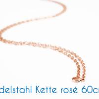 Fertige Edelstahl Kette rosé gold 60cm Ø 3.1x4.3x0.3mm Bild 3