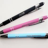 Kugelschreiber mit Gummigriff mit Gravur *verschiedene Farben möglich* Bild 1