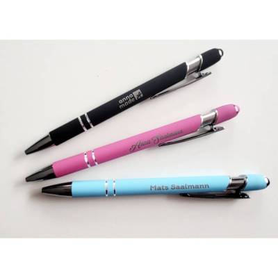 Kugelschreiber mit Gummigriff mit Gravur *verschiedene Farben möglich*