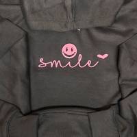 Hoodie mit der Aufschrift Smile, für Erwachsene/Frauen/Männer und als Geschenk Bild 2