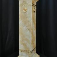Säule Mäander Style Beistelltisch Handbemalt Marmoriert Dekosäule 100cm Griechische Antik Säule Barock Blumenständer Bild 9