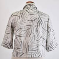 Damen Kurz Bluse mit Motiv Graue Streifen Bild 2