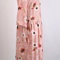 Damen Tunika Kleid | Motiv/Große Blumen Muster Altrosa | Bild 3