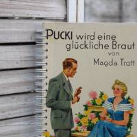 Notizbuch "Pucki wird eine glückliche Braut" aus altem Kinderbuch der 50er Jahre Bild 2