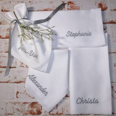 Stoffservietten personalisiert Geburtstag Hochzeit