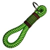 Schlüsselanhänger handgefertigt der Marke AlsterStruppi in grün, cognacfarbenen Leder, personalisiert ist möglich Bild 1