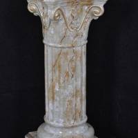 Säule Mäander Style Handbemalt Beistelltisch Marmoriert Dekosäule 75cm Griechische Antik Rokoko Barock Blumenständer Bild 1