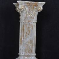 Säule Mäander Style Handbemalt Beistelltisch Marmoriert Dekosäule 75cm Griechische Antik Rokoko Barock Blumenständer Bild 4