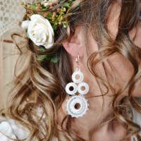 gestickte Ohrringe in deiner Wunschfarbe - Hochzeit Bild 1