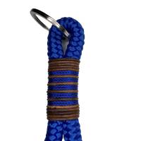 Schlüsselanhänger handgefertigt der Marke AlsterStruppi in royalblau, cognacfarbenen Leder, personalisiert ist möglich Bild 4