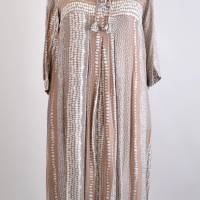 Damen Tunika Kleid | Mit kleine Muster in Sand/Weiße Farbe | Bild 1