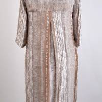 Damen Tunika Kleid | Mit kleine Muster in Sand/Weiße Farbe | Bild 2