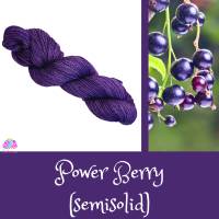 Power Berry Semisolid, Handgefärbte Sockenwolle/Tuchwolle, 4fädig, 100 g Strang