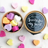 Geschenkset "Sweets for my Sweet" | Mitbringsel aus süssen Gästeseifen in Herz Form Bild 1