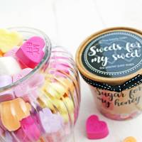 Geschenkset "Sweets for my Sweet" | Mitbringsel aus süssen Gästeseifen in Herz Form Bild 2