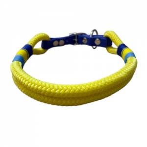 Hundeleine und Halsband Set, beides verstellbar, gelb, blau, Biothane (US-Patent) und Schnalle, 8 oder 10 mm Stärke von Bild 5